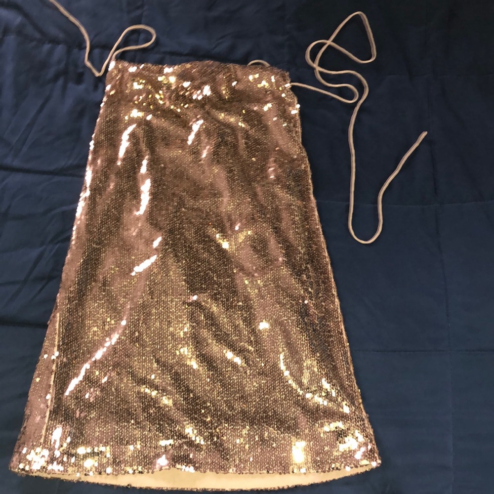 asos sequin gold cocktail dress